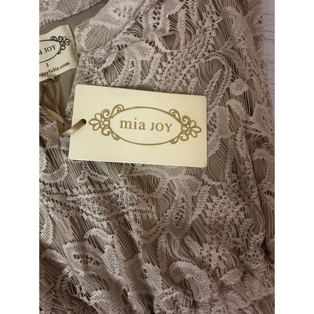 *NEW*Joyfolie Mia Joy Size 3 Hadley Dress Turtledove Lace High-Low NWT 72001324 - Picture 3 of 7